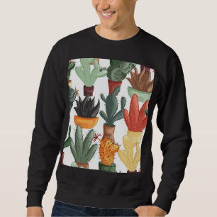 Sweatshirt Succulents, cactus : mignon motif floral.