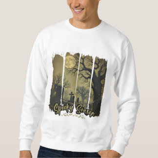 Sweatshirt Sudadera de Halloween con Luna y Tumba