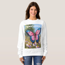 Suéter Básico Feminino borboleta