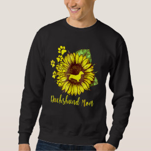 Sweatshirt Sunflower Dachshund Maman Chien Maman Cool Présent