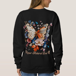 Sweatshirt Super Âme Naturelle : Jardin des Papillons