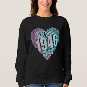 Sweatshirt Super May Girl 1946 Fabuleux Big Heart 76e Birt