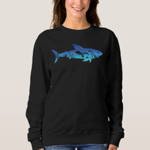 Sweatshirt Super Vêtements De Plongée De Requin Blanc Pour Fe