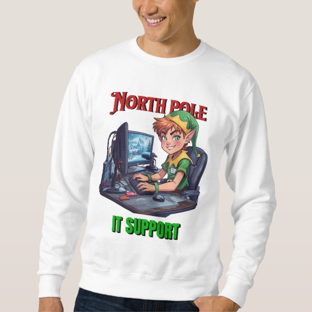 Sweatshirt Support informatique du pôle Nord (Devant)