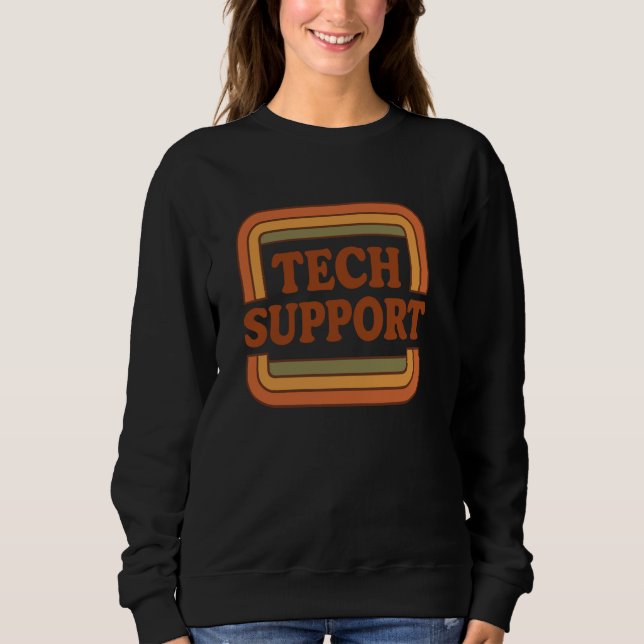 Sweatshirt Support technique Centre d'aide informatique Funny (Devant)