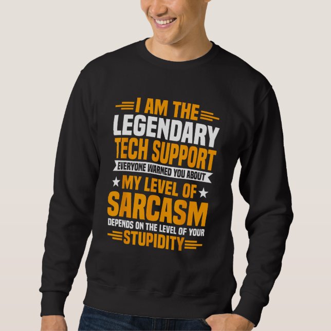 Sweatshirt Support Technique Centre D'Assistance Informatique (Devant)