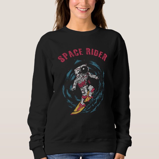 Sweatshirt Surf Astronaut Spatial Surfer (Devant)