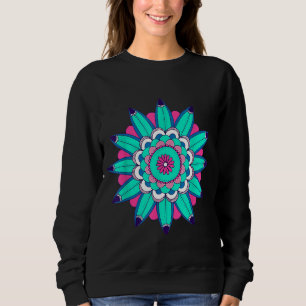Sweatshirt Surf Bleu Mandala Cercle Yoga Spirituel