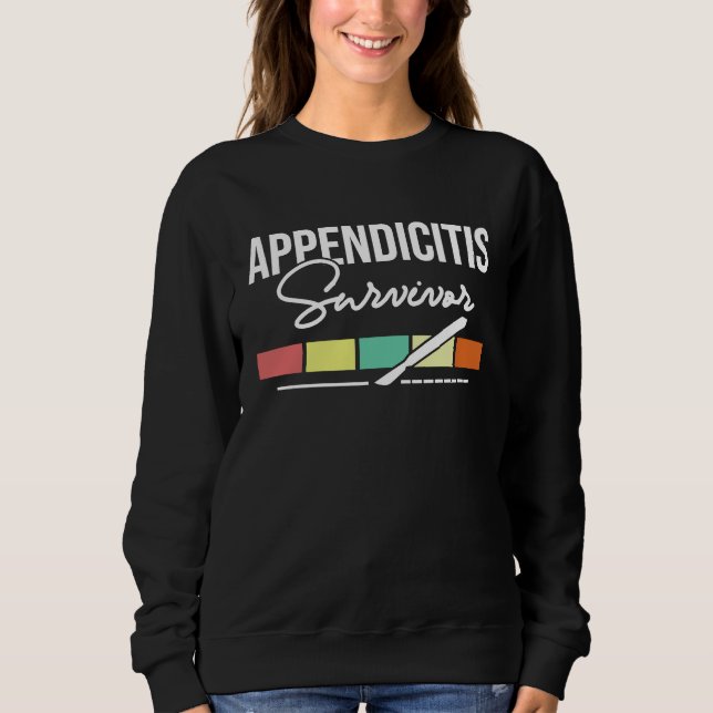 Sweatshirt Survivant d'appendicite  Appendectomie Appendice P (Devant)