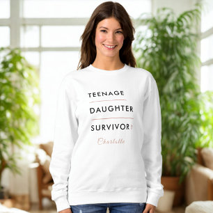 Sweatshirt Survivante de Fille Adolescente Personnalisé