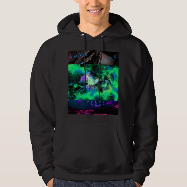SWEATSHIRT SWEAT - SHIRT À CAPUCHE LOVE HOPE PEACE (Devant)