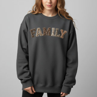 Sweatshirt Sweat-shirt à patchwork familial