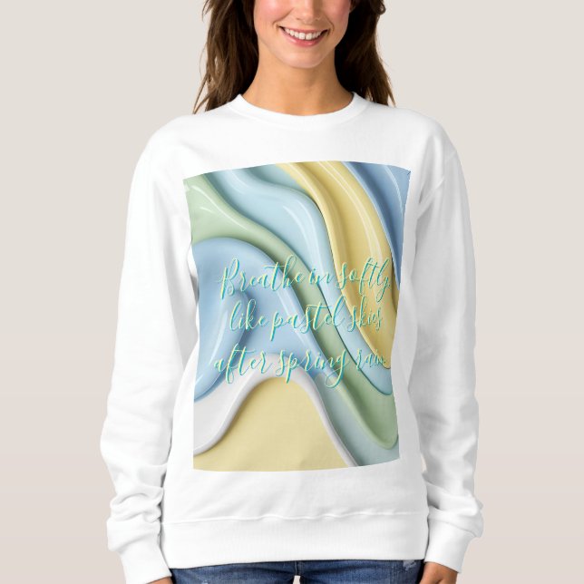 Sweatshirt Sweat-shirt au motif graphique abstrait élégant (Devant)
