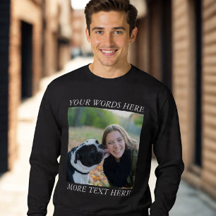 Sweatshirt Sweat-shirt avec téléchargement de photo et texte 