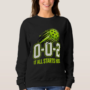 Sweatshirt Sweat-shirt drôle de pickleball pour femmes 0-0-2