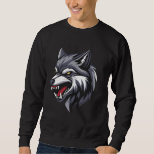 Sweatshirt Sweat-shirt graphique loup en colère pour hommes