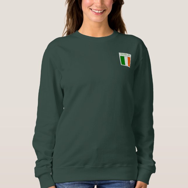 Sweatshirt Sweat-shirt irlandais trèfle de Dublin (Devant)