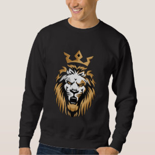 Sweatshirt Sweat-shirt noir au lion de la couronne royale