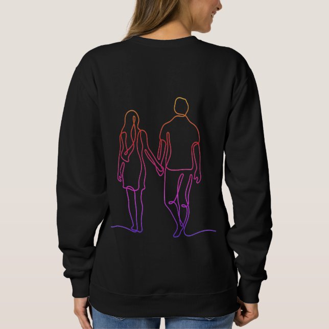 Sweatshirt Sweat-shirt personnalisé pour couple  (Dos)