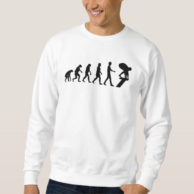 Sweatshirt Swimmer Evolution Cadeau de natation (Devant)