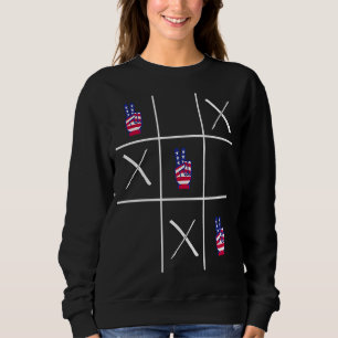 Sweatshirt SYMBOLE 4 juillet Tic Tac Toe De Paix