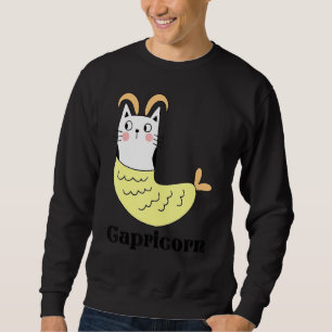 Sweatshirt Symbole Capricorne Zodiac Cute drôle Chat Kitty Ki