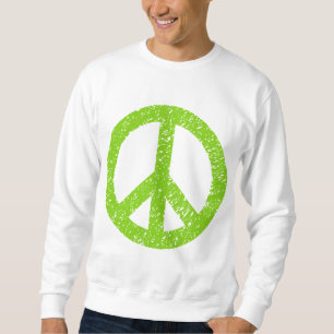 Sweatshirt Symbole de la paix griffonné - Vert martien