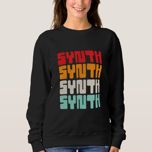 Sweatshirt Synthèse de musique électronique vintage Retro (Devant)