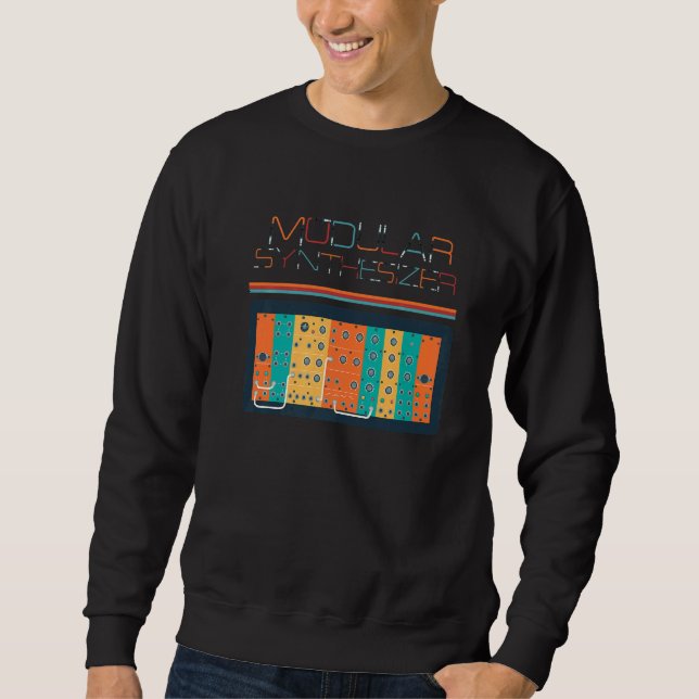 Sweatshirt Synthétiseur modulaire 80s Synthétiseur analogique (Devant)