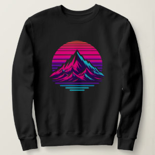Sweatshirt Synthwave Montagne – Rue du Coucher de