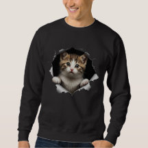 T-shirt Adorable Chat Tabby qui Regarde Effet Papi