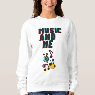 Sweatshirt T-shirt blanc Music and Me