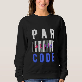 Sweatshirt T-Shirt Code à barres de style moderne de programm