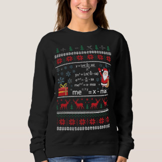 Sweatshirt T-shirt de chandail de Noël de professeur de maths