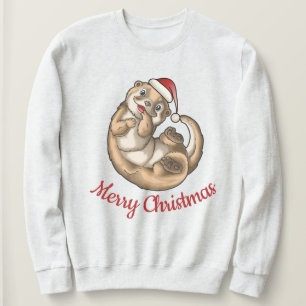Sweatshirt T-shirt de Noël Otter