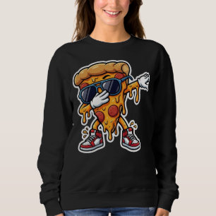Sweatshirt T-shirt graphique amusant avec une part de pizza e