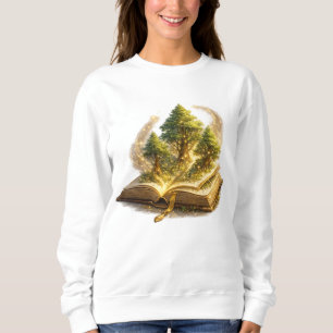 Sweatshirt T-Shirt Livre d'Arbre Magique   Abondance, Lecture