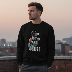 Sweatshirt T-shirt noir pour homme 'TAIS-TOI'