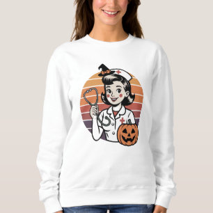 Sweatshirt T-shirt Nurse Halloween Fun - Éffrayant Shift Magi