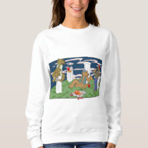 T-shirt pour femmes 'Loups-garous mangeant une piz
