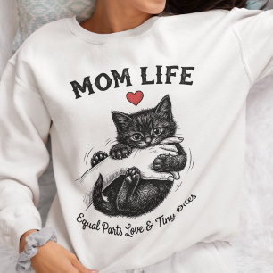 Sweatshirt T-shirt pour maman amoureuse de chats et de chaton