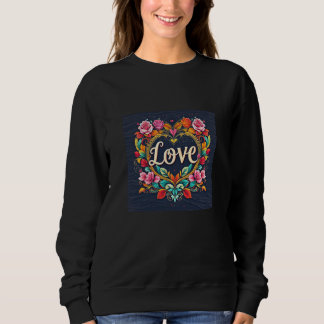 Sweatshirt T-shirt Premium Love Design pour femmes.