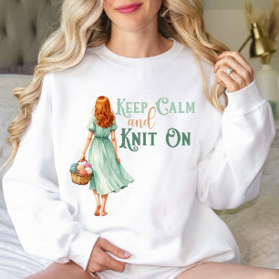 Sweatshirt T-shirt sweatée Restez Calme & Tricotez
