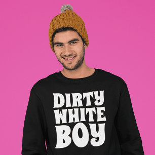 SWEATSHIRT T-SHIRT VINTAGE POUR HOMME DE GARÇON BLANC SALE