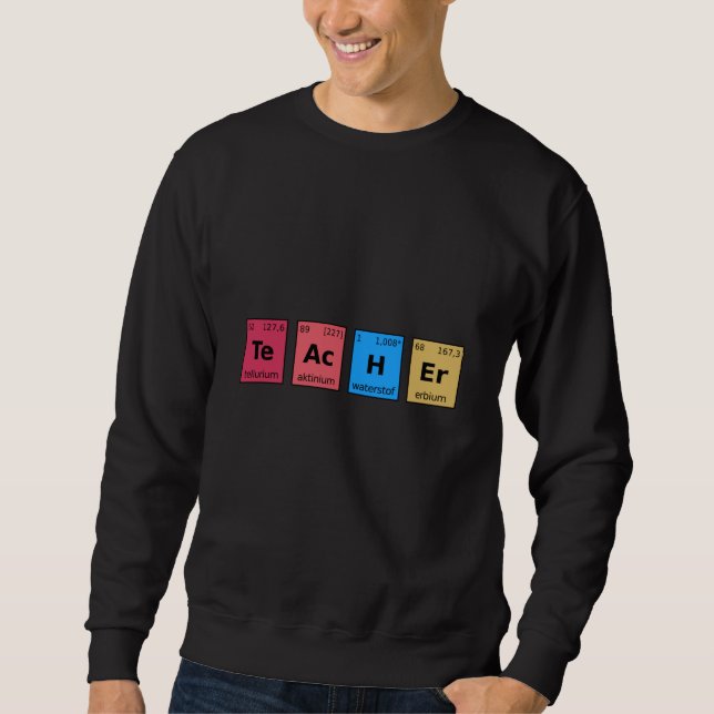 Sweatshirt Table périodique de l'enseignant (Devant)