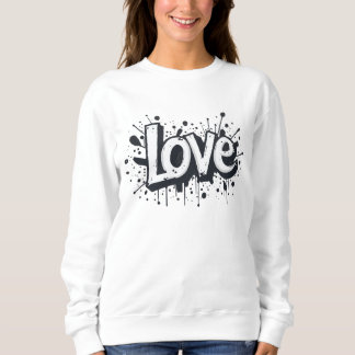 Sweatshirt Tag d'amour monochrome