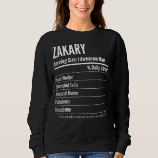 Sweatshirt Taille du service Zakary Nutrition Étiquette Calor