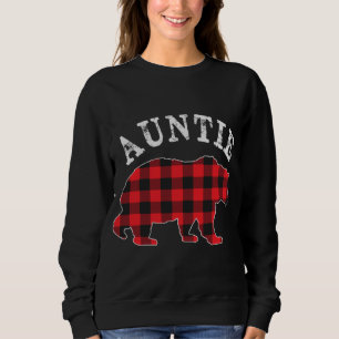 Sweatshirt Tante Mama Bear RED Black Buffalo Plaid Checker P
