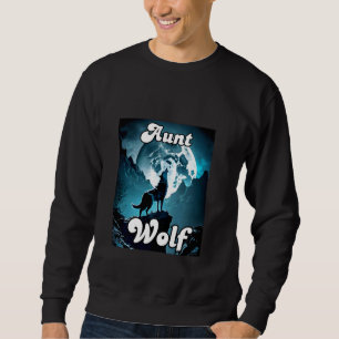 Sweatshirt Tante Wolf Matching Family Tribu Wolves Lune Tante