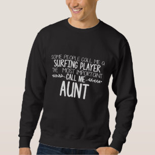 Sweatshirt Tata de femme surfeuse joueuse coach tata surf drô